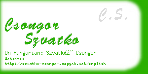 csongor szvatko business card